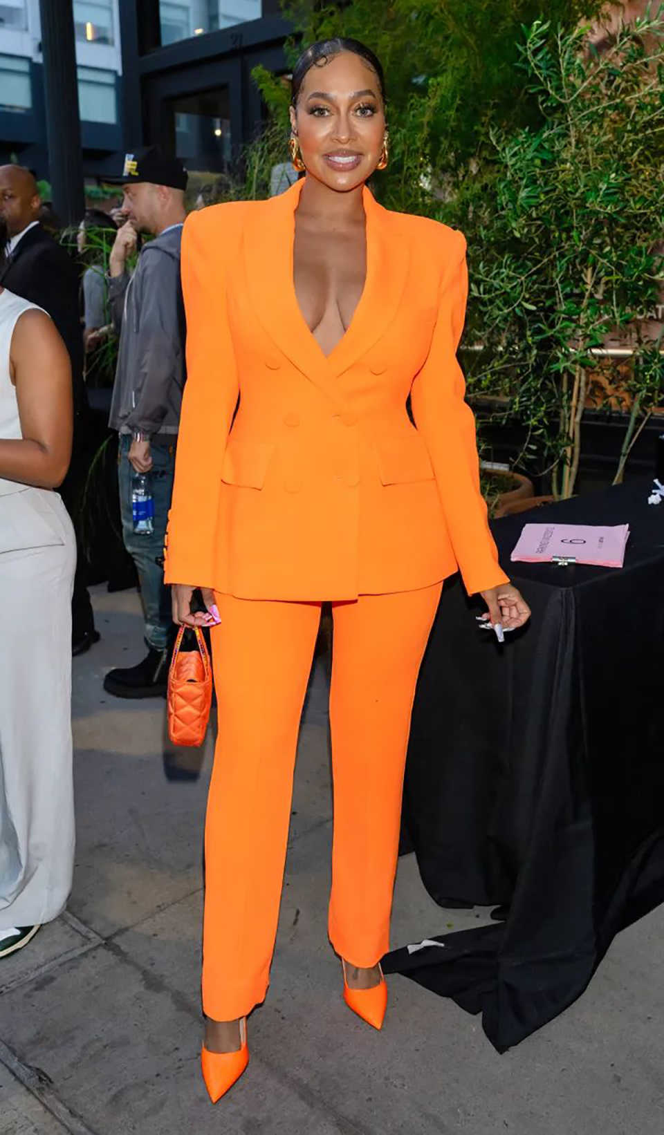 Women Formal Wear Outfits - Customized Orange Spring Women Pants Sets