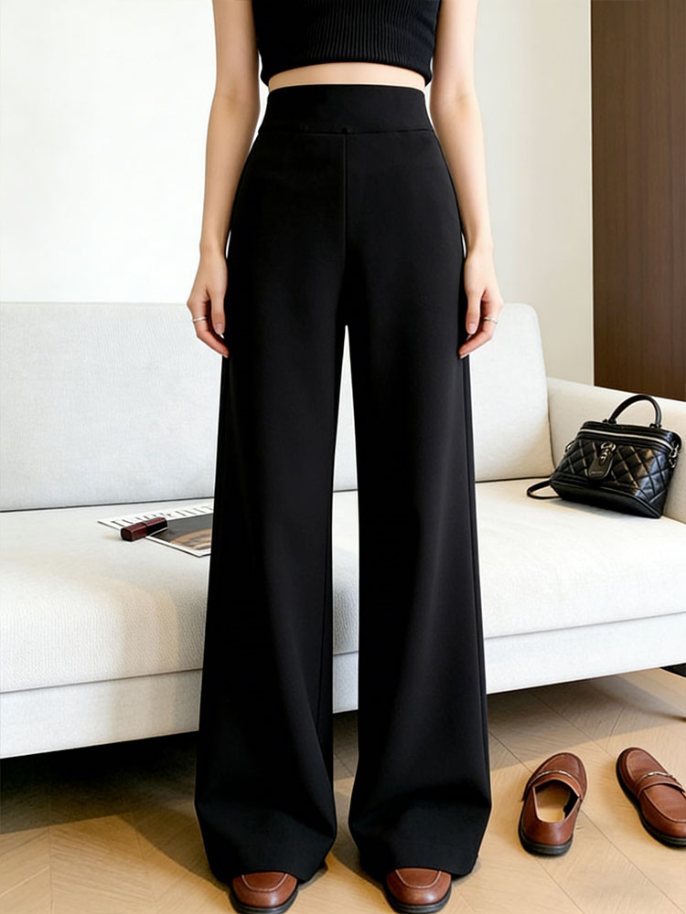 Elegant Black High Waist Strai - đánh giá và giá Women Formal Wear Black