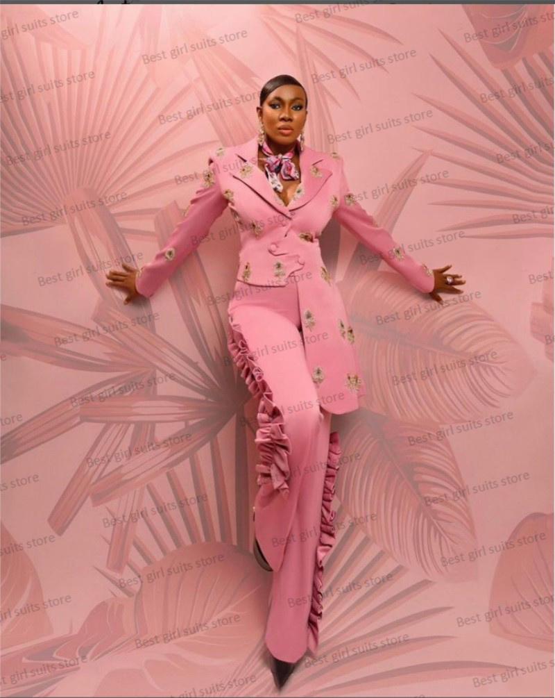 Pink Wedding Women Suit Set Bl - đánh giá và giá Women Formal Wear Outfits