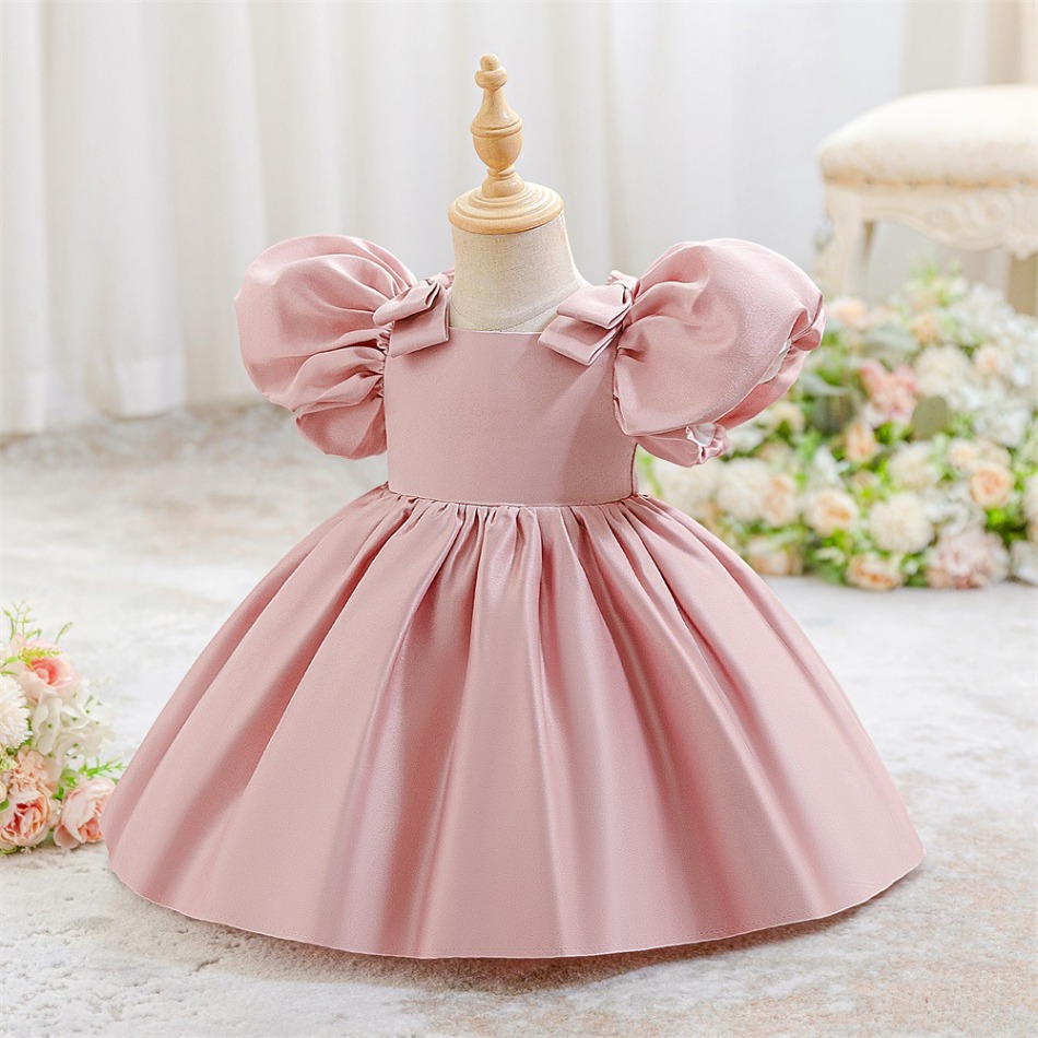 Girls Pink Satin Ball Gown wit - đánh giá và giá Women'S Formal Wear For Girls
