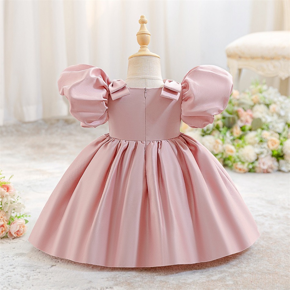 Girls Pink Satin Ball Gown wit - đánh giá và giá Women'S Formal Wear For Girls