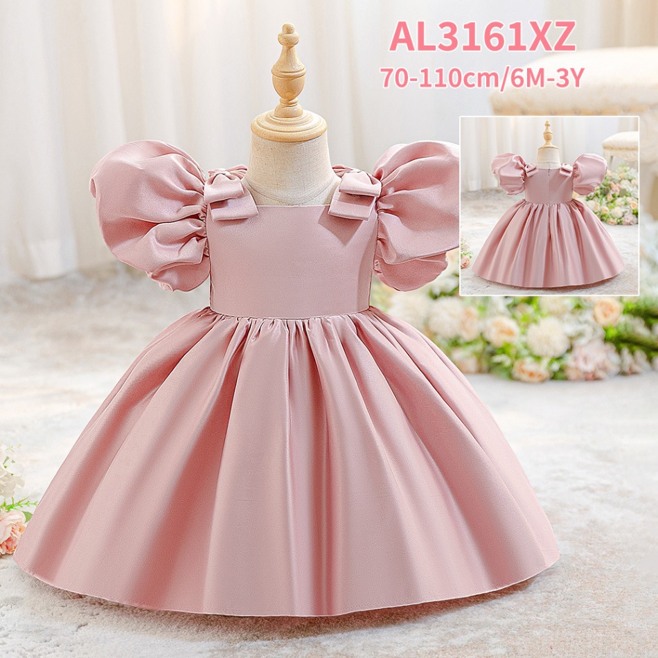 Girls Pink Satin Ball Gown wit - đánh giá và giá Women'S Formal Wear For Girls