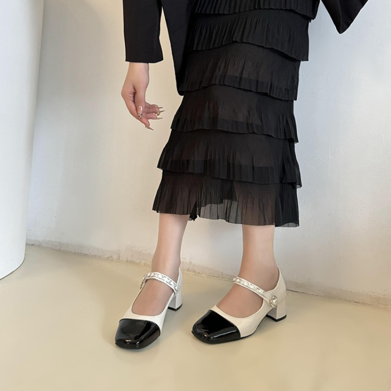 2026 Pearl Clasp Thick-Topped  - đánh giá và giá Women Formal Wear Black