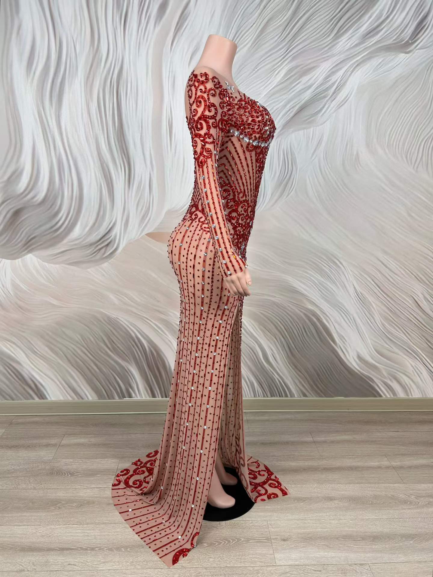 Sexy Crystals See Through Mesh - đánh giá và giá Women Formal Wear Photoshoot