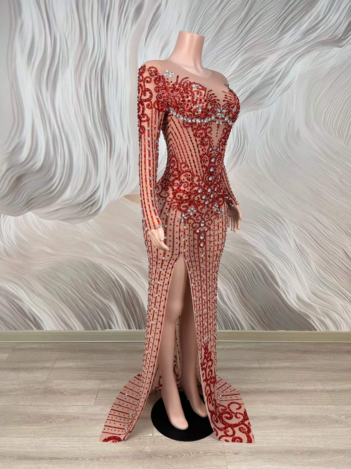 Sexy Crystals See Through Mesh - đánh giá và giá Women Formal Wear Photoshoot