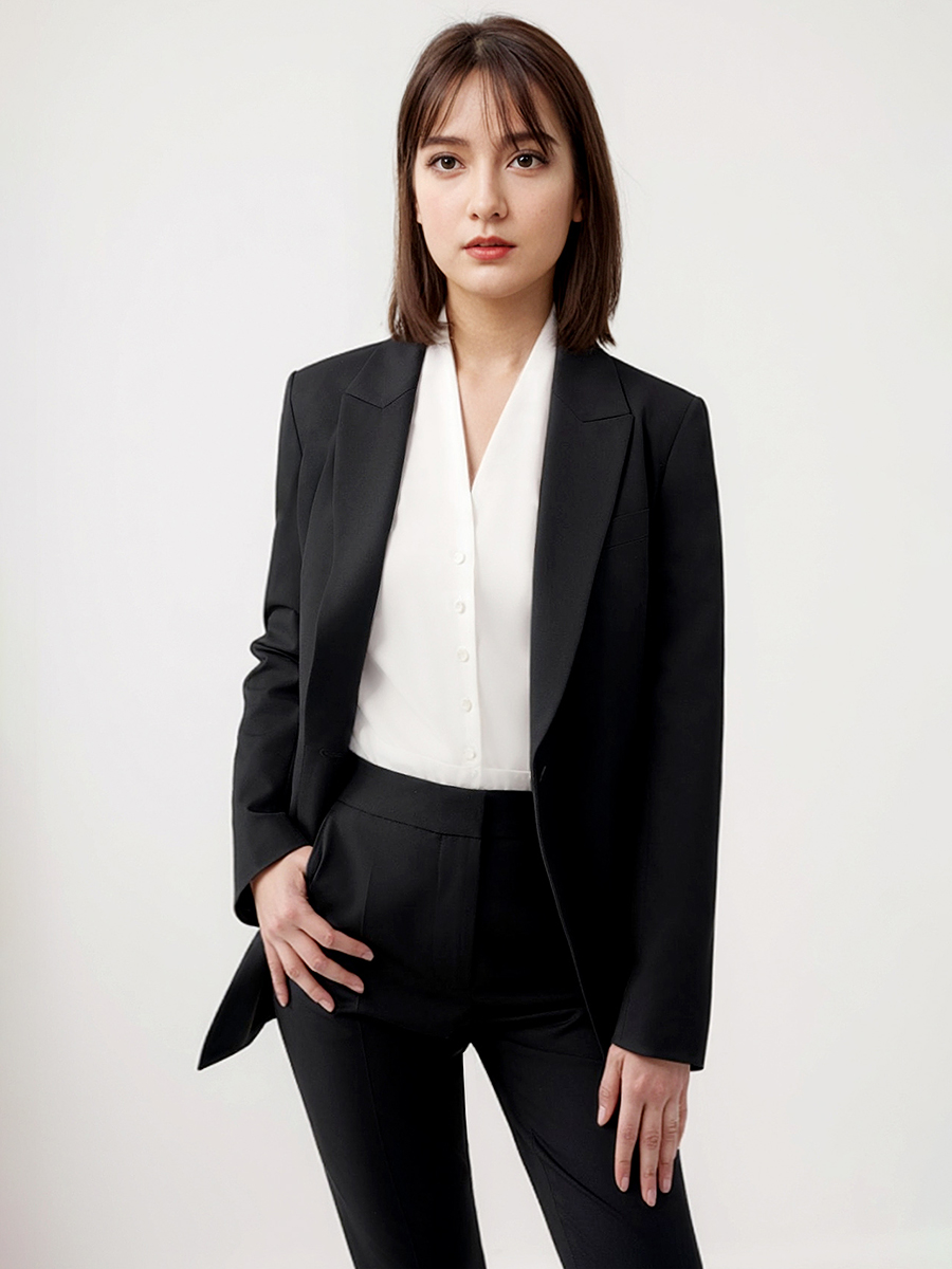 Women Suits Set Blazer Pant Of - đánh giá và giá Women Formal Wear Black