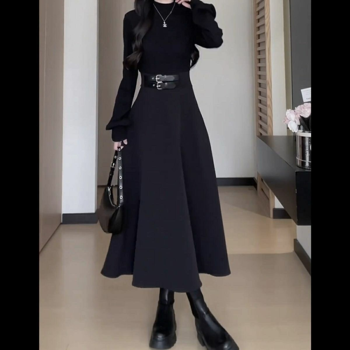 Black inner-layer dress for wo - đánh giá và giá Women Formal Wear Winter