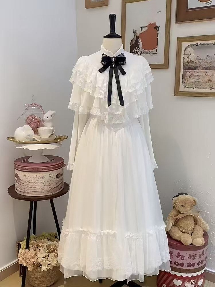 Japanese Short Sleeve Bow Lace - đánh giá và giá Women Formal Wear Winter