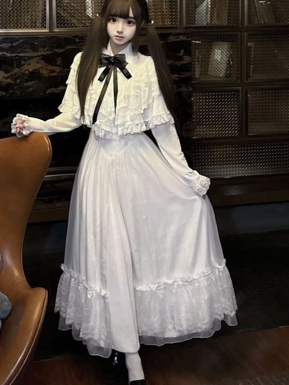 Japanese Short Sleeve Bow Lace - đánh giá và giá Women Formal Wear Winter