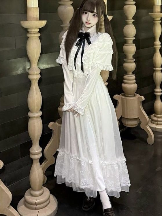 Japanese Short Sleeve Bow Lace - đánh giá và giá Women Formal Wear Winter