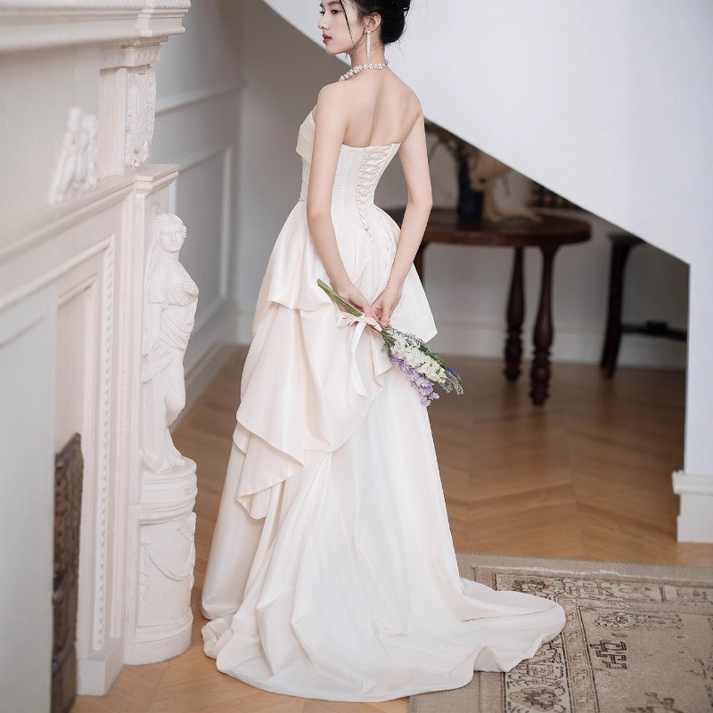 French Strapless Bride Engagem - đánh giá và giá Women'S Formal Wear Wedding