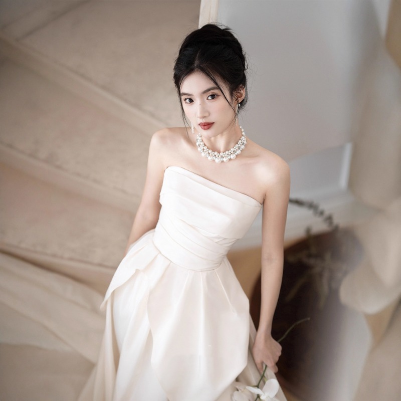 French Strapless Bride Engagem - đánh giá và giá Women'S Formal Wear Wedding