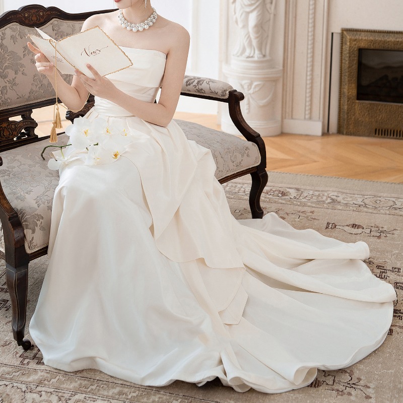 French Strapless Bride Engagem - đánh giá và giá Women'S Formal Wear Wedding