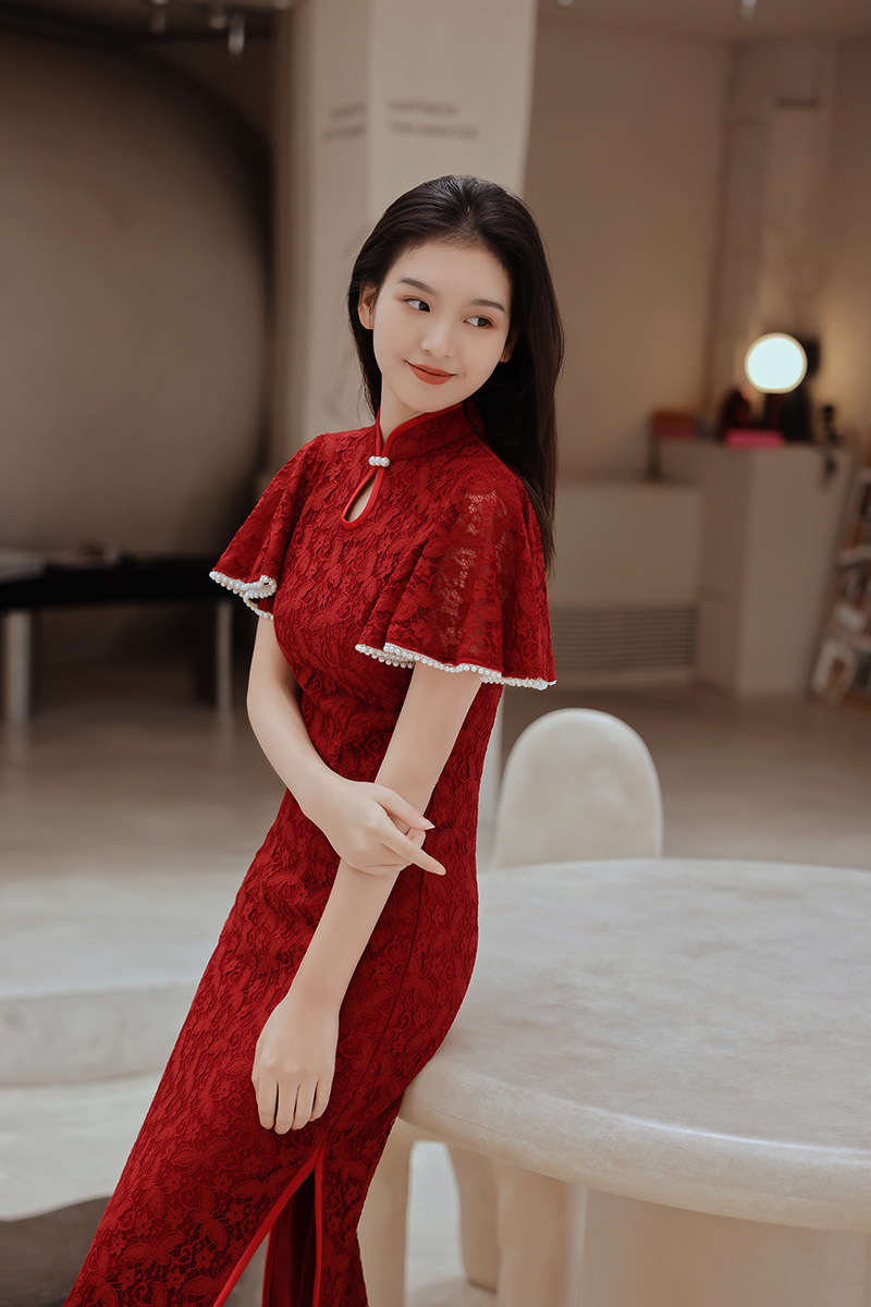 Red Cheongsam Chinese Women La - đánh giá và giá Women'S Formal Wear Wedding