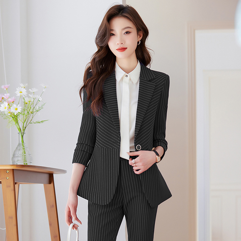 Blue striped suit for women202 - đánh giá và giá Women Formal Wear Store